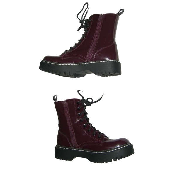 Sincerely Jules Boots Combat Glossy Grunge Goth alt egirl Punk Harley 90s Bratz - Picture 7 of 16